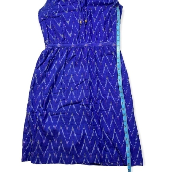 GAP Blue Print Fit and Flare Cutout Neckline Dress sz S - Picture 11 of 13